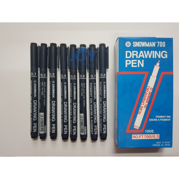 Jual Snowman-Drawing Pen 0.2 Warna Biru