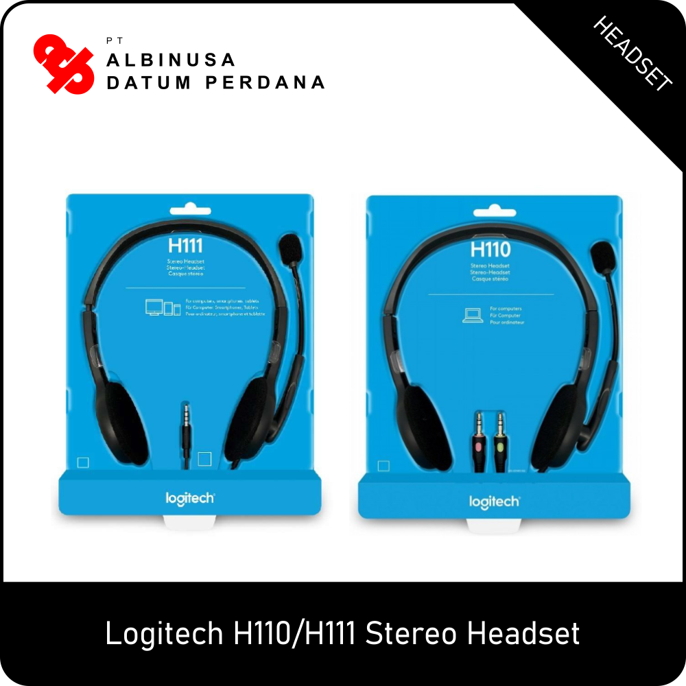 Jual Logitech H110 H111 Stereo Headset di toko PT ALBINUSA DATUM